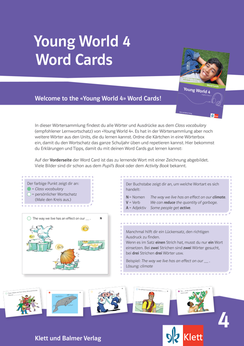 Young World 4 Word Cards