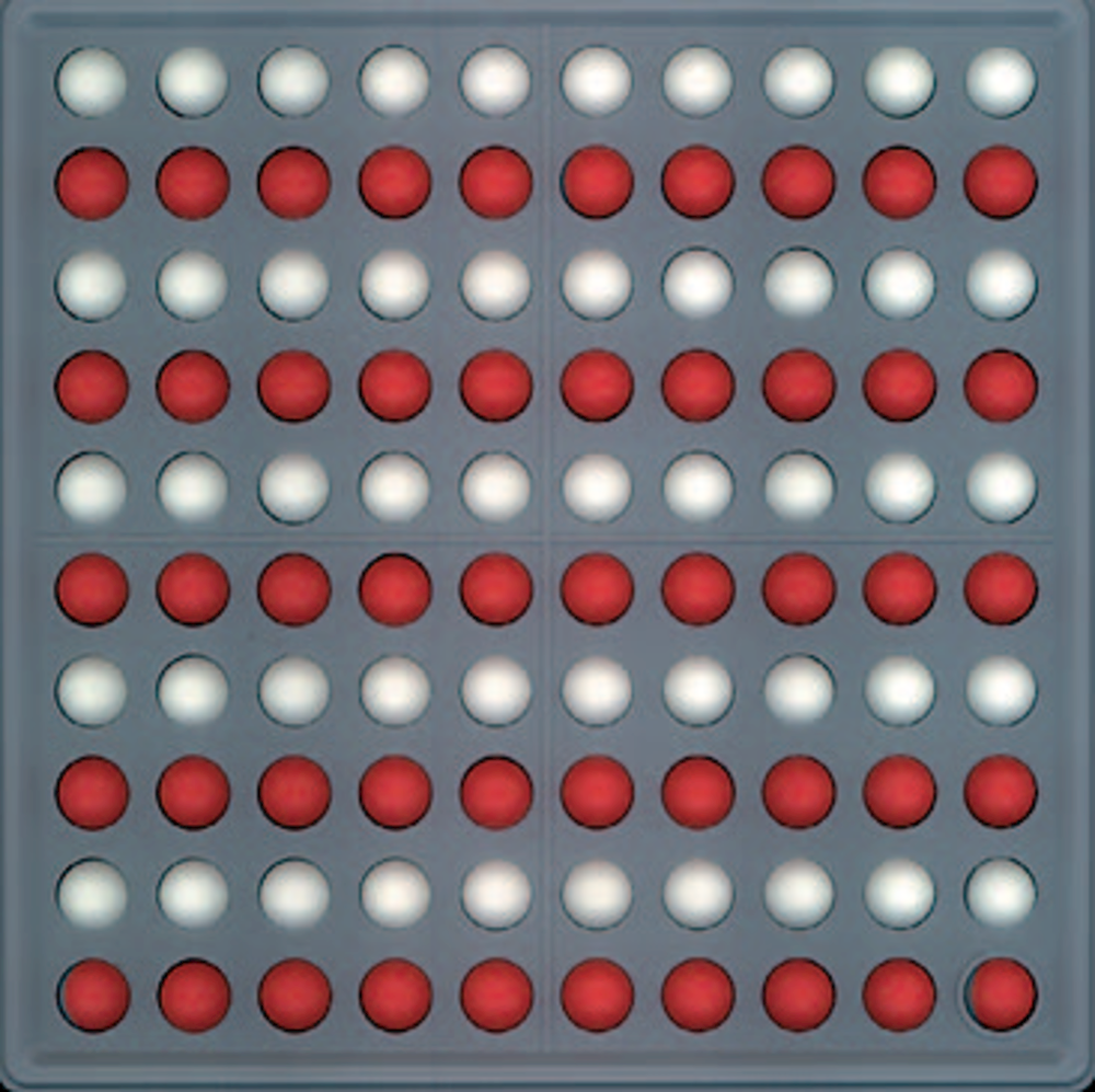 Abaco 100  Version A rote und weisse Kugeln