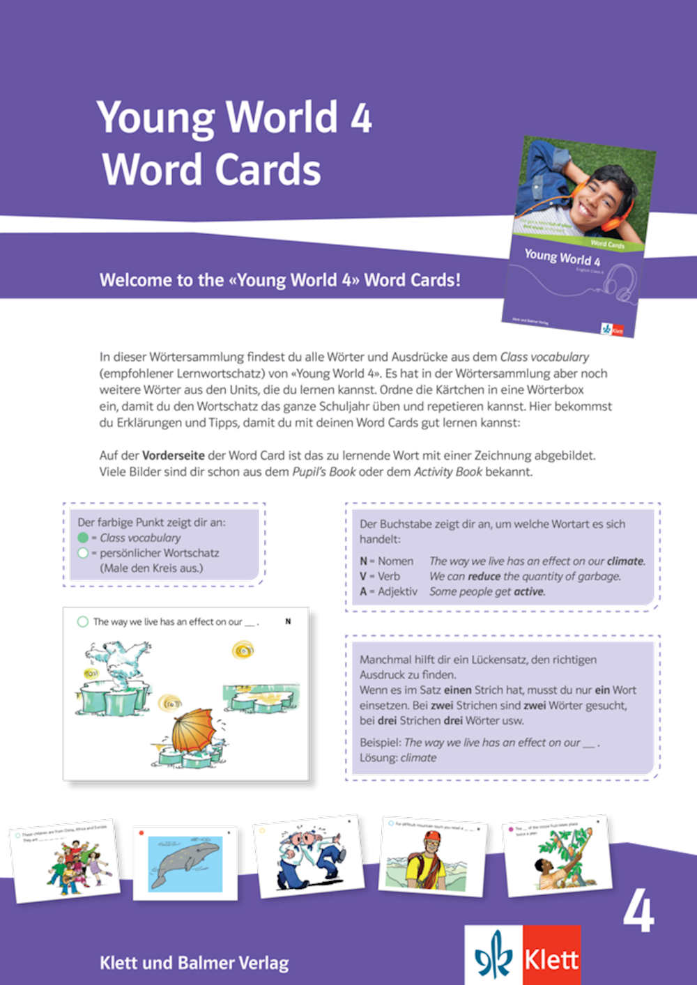Young World 4 Word Cards
