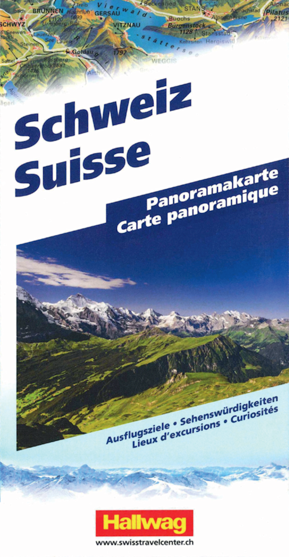 Schweiz Panoramakarte  1:400'000
